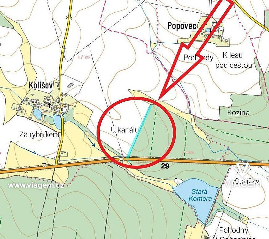Prodej pole 1 848 m²