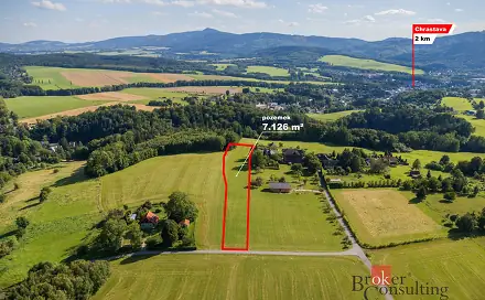 Prodej louky 7 126 m², Frýdlantská, Chrastava - Horní Chrastava, okres Liberec