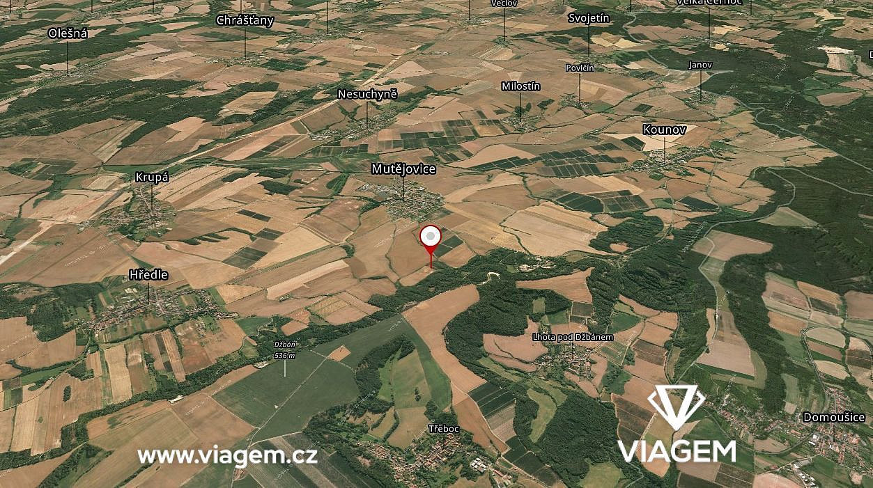 Prodej pole 1 355 m² – pohled 3