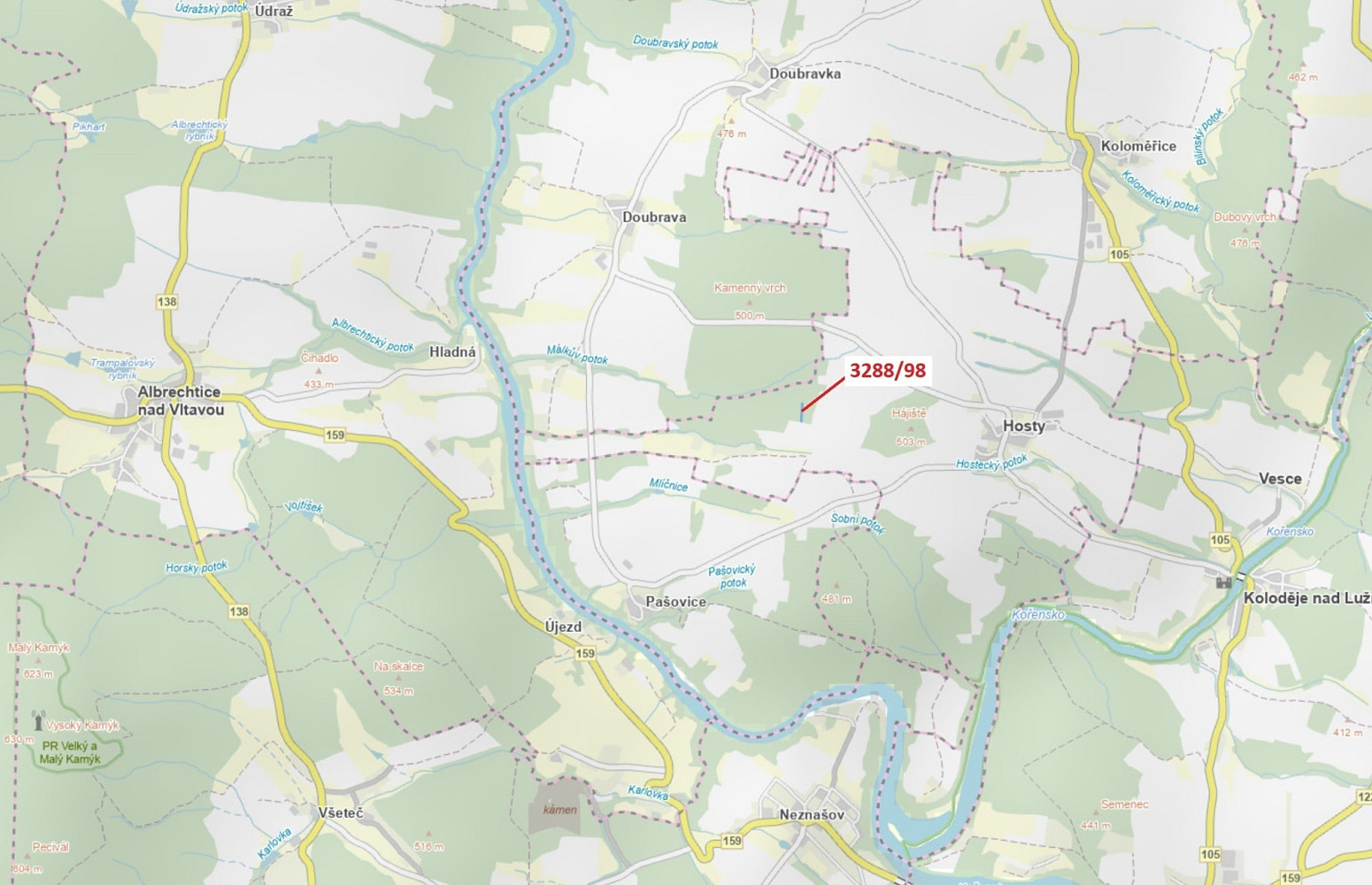 Dražba lesa 1 685 m²