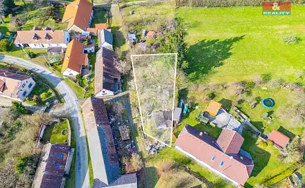 Prodej stavebního pozemku 559 m², Chanovice - Černice, okres Klatovy