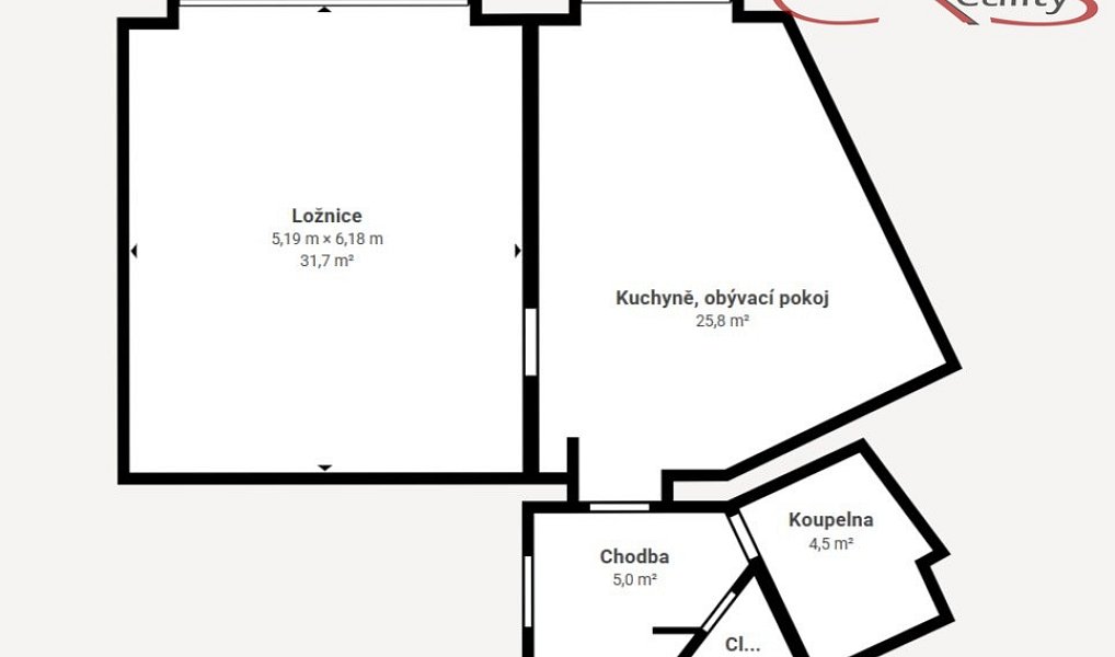 Pronájem bytu 2+kk 68 m², Liberec – náhled fotky 14