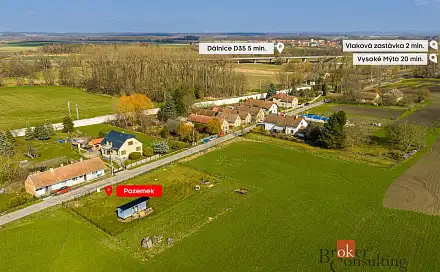 Prodej zahrady 840 m², Moravany - Turov, okres Pardubice