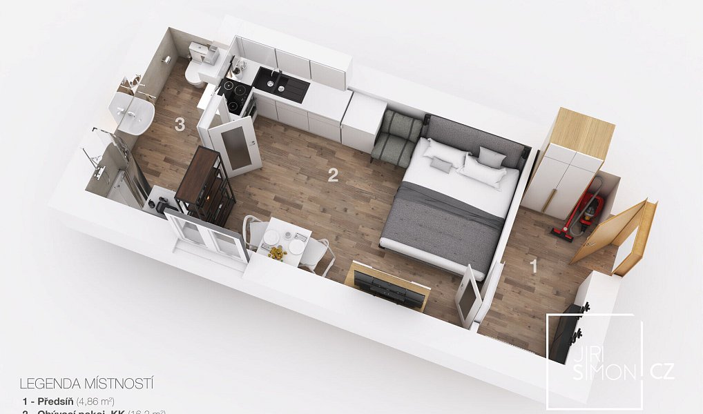 Prodej bytu 1+kk 27 m², Neratovice – náhled fotky 3