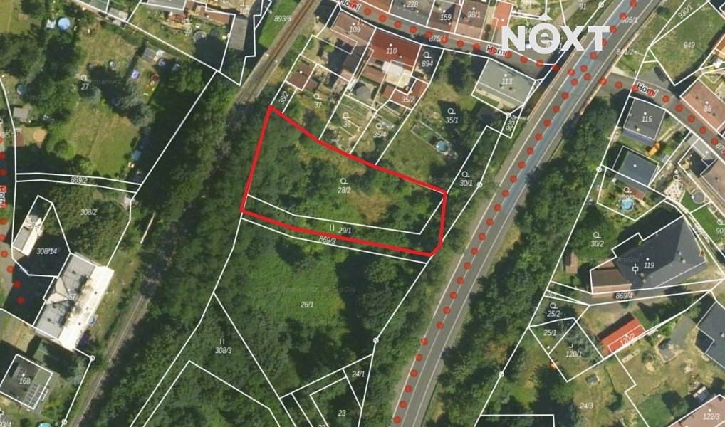 Prodej stavebního pozemku 1 481 m², Hrob – náhled fotky 2