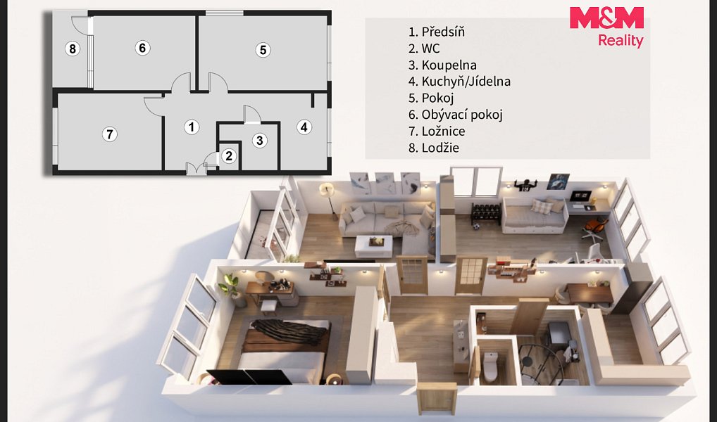 Prodej bytu 3+1 76 m², Rakovník – náhled fotky 3