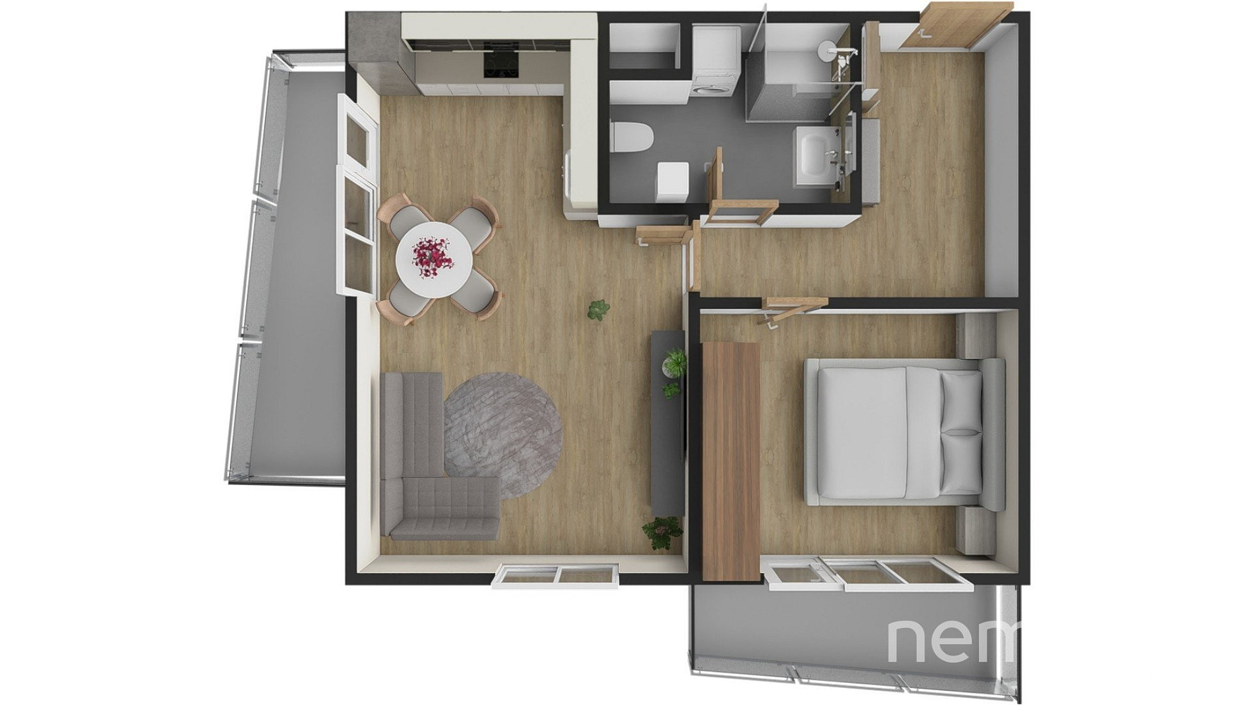 Pronájem bytu 2+kk 52 m² — photo 3