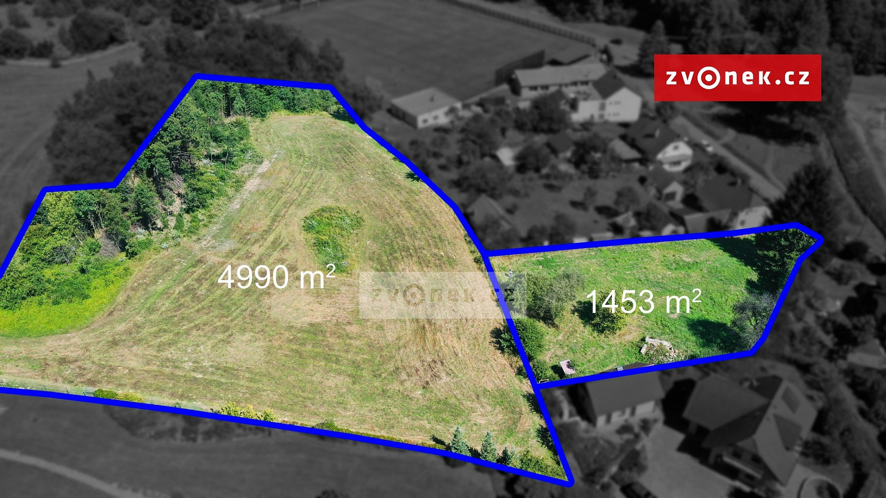 Prodej stavebního pozemku 6 443 m² – fotografie 3
