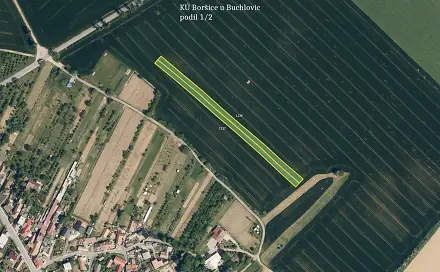 Prodej pole 2 636 m², Boršice, okres Uherské Hradiště