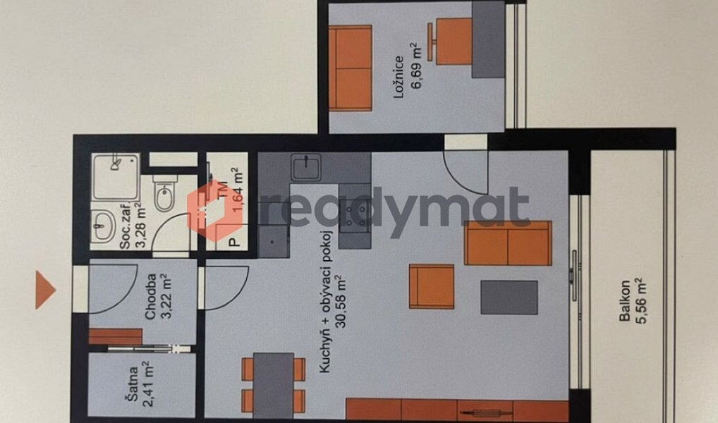 Prodej bytu 2+kk 49 m², Hodonín – náhled fotky 2