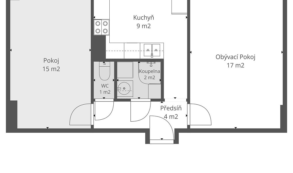Prodej bytu 2+1 51 m², Žebrák – náhled fotky 3