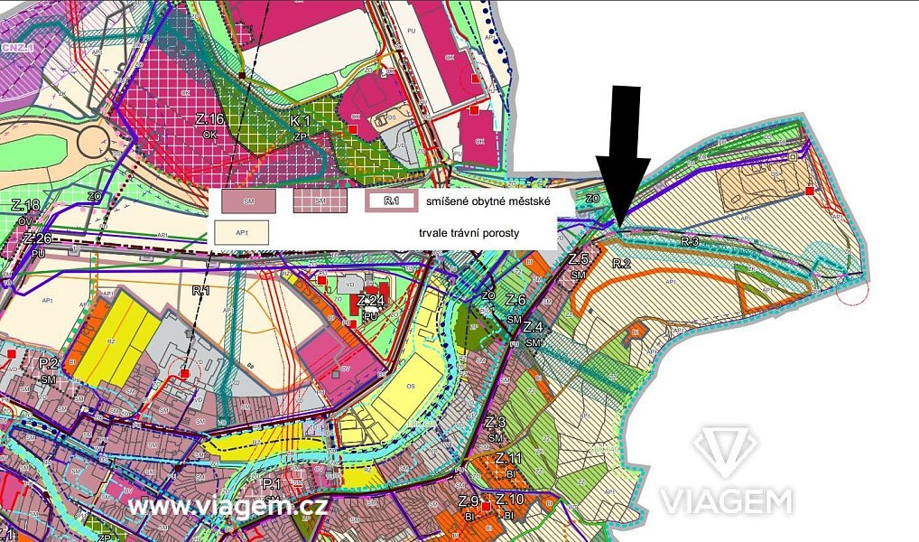 Prodej stavebního pozemku 66 823 m², Trmice – náhled fotky 2