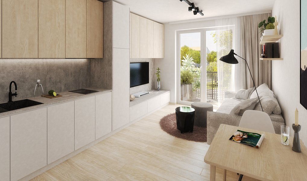 Prodej bytu 1+kk 25 m², Milovice – náhled fotky 2