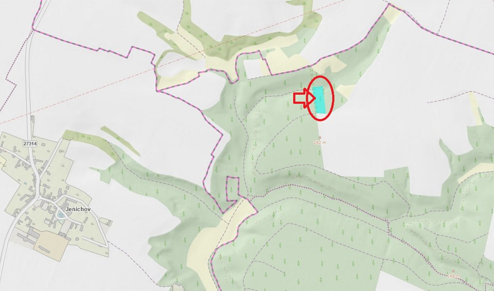 Prodej lesa 5 226 m², Nebužely – náhled fotky 7