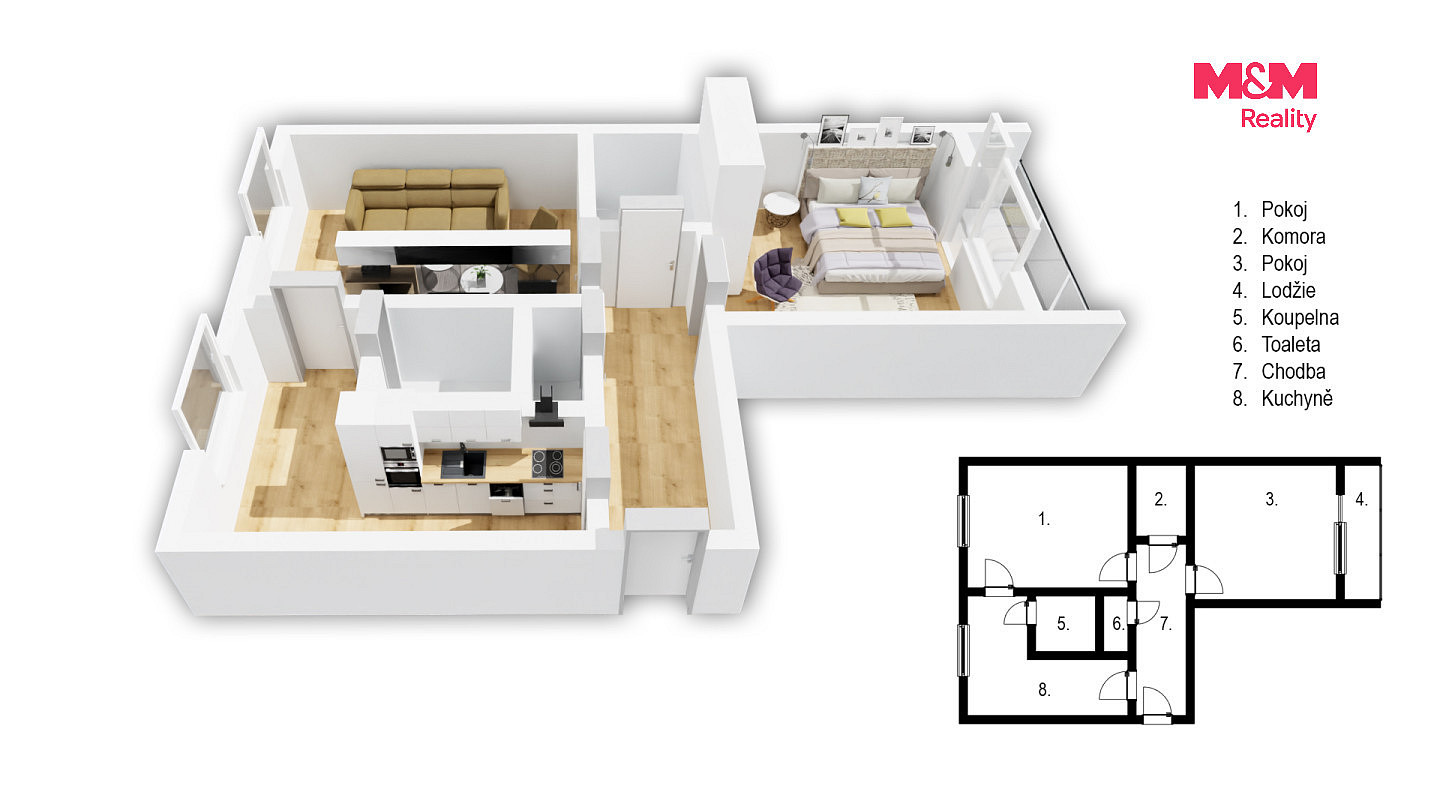 Prodej bytu 2+1 60 m² – fotografie 5