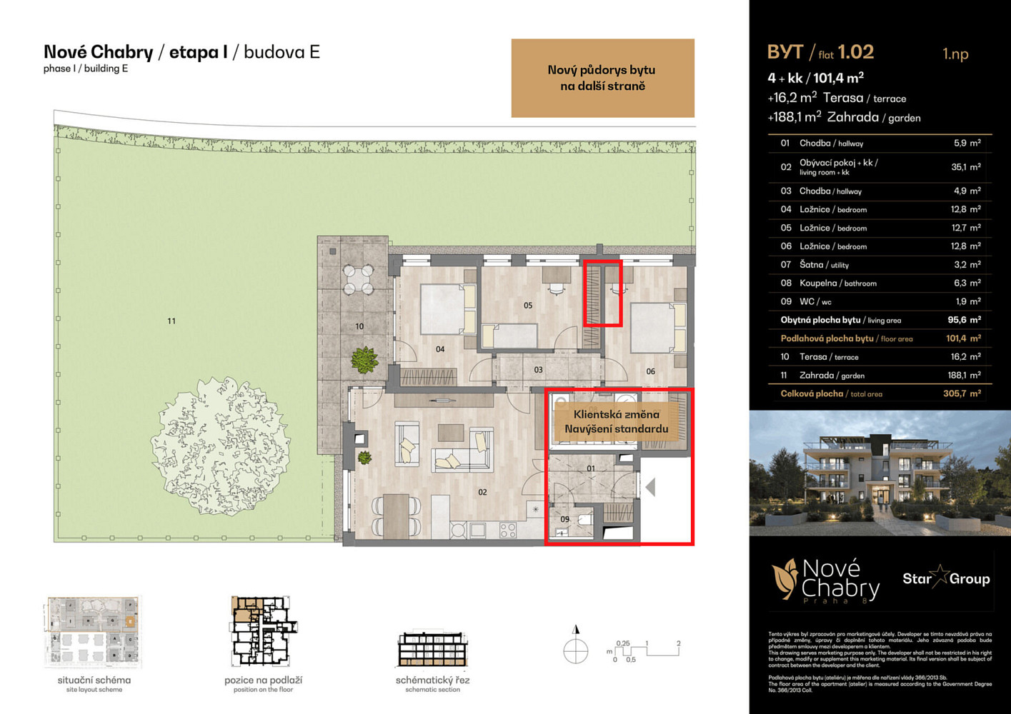 Prodej bytu 4+kk 101 m² - Widok 3