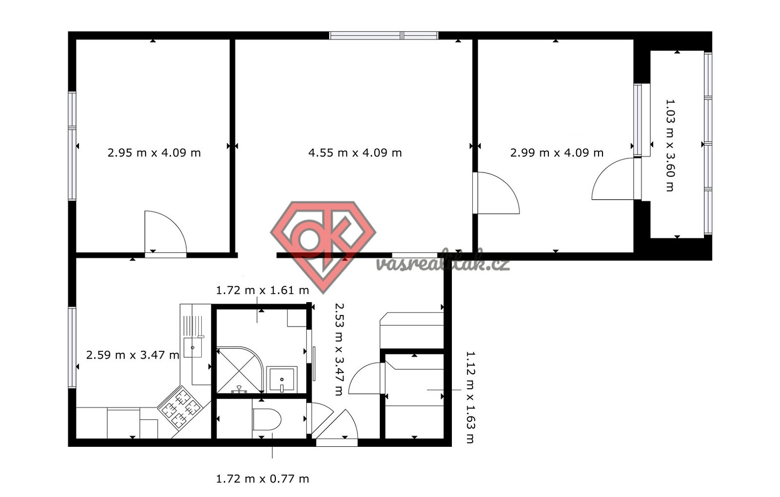 Prodej bytu 3+1 71 m² — photo 2