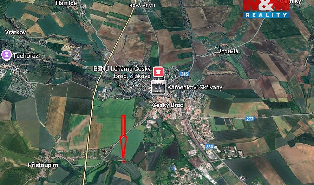Prodej pole 2 538 m², Přistoupim – náhled fotky 9