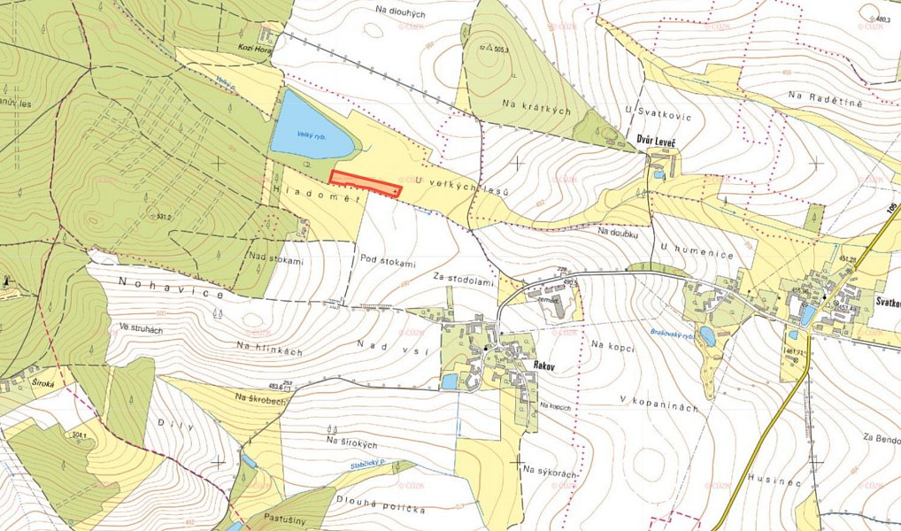 Prodej louky 7 851 m², Bernartice – náhled fotky 2