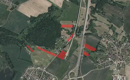 Prodej pole 62 629 m², Zvěrotice, okres Tábor