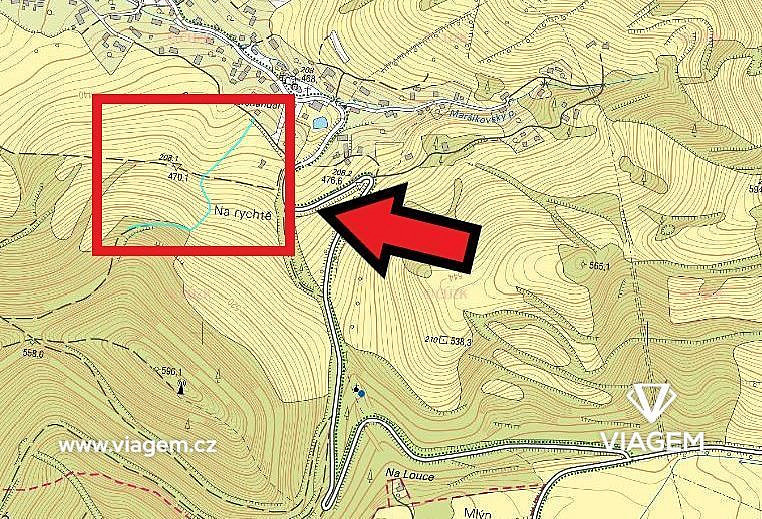 Prodej pole 1 072 m² – fotografie 2