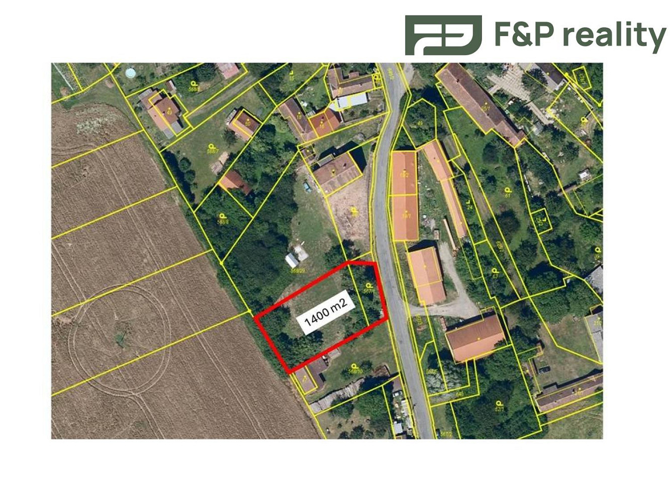 Prodej stavebního pozemku 1 400 m² – pohled 5