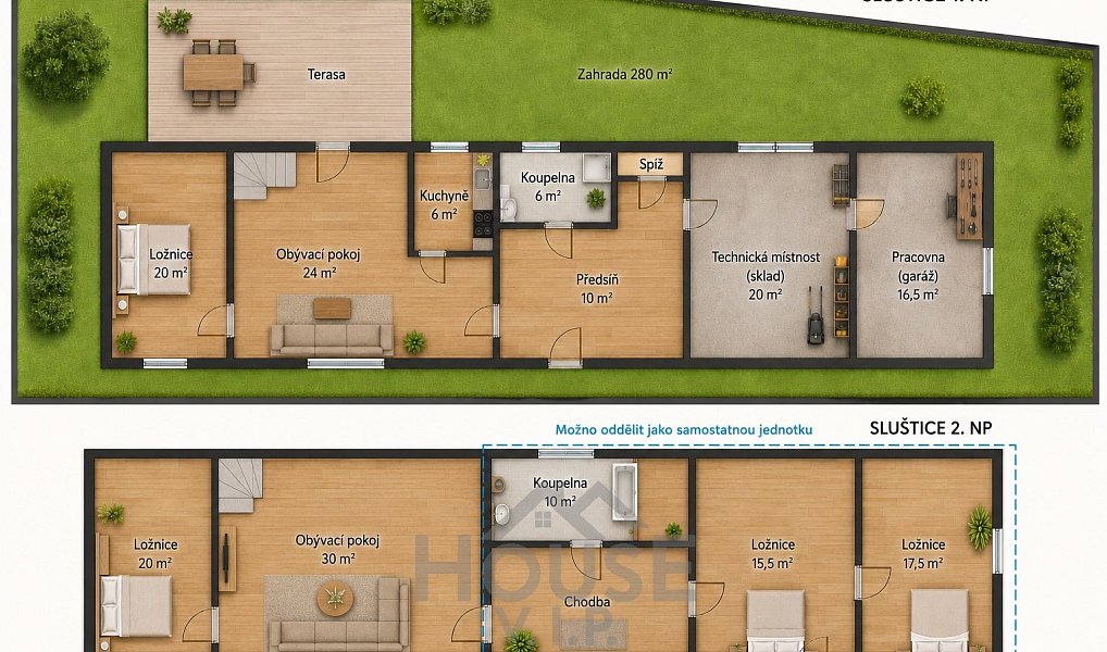 Prodej domu 206 m² s pozemkem 420 m², Sluštice – náhled fotky 3