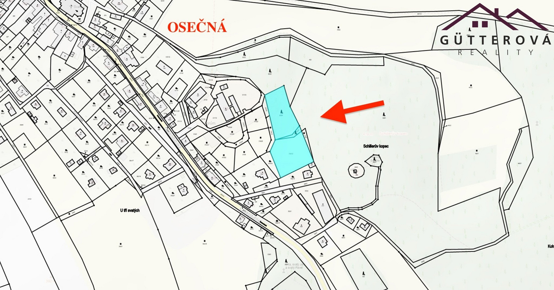 Prodej stavebního pozemku 2 361 m² – fotografie 2