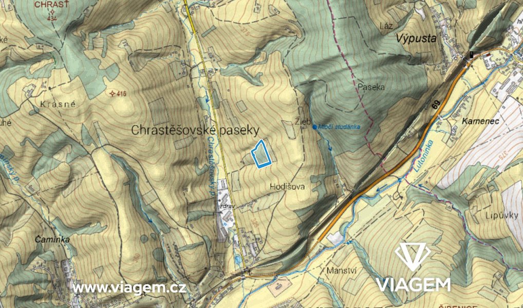 Prodej pole 5 562 m², Vizovice – náhled fotky 3
