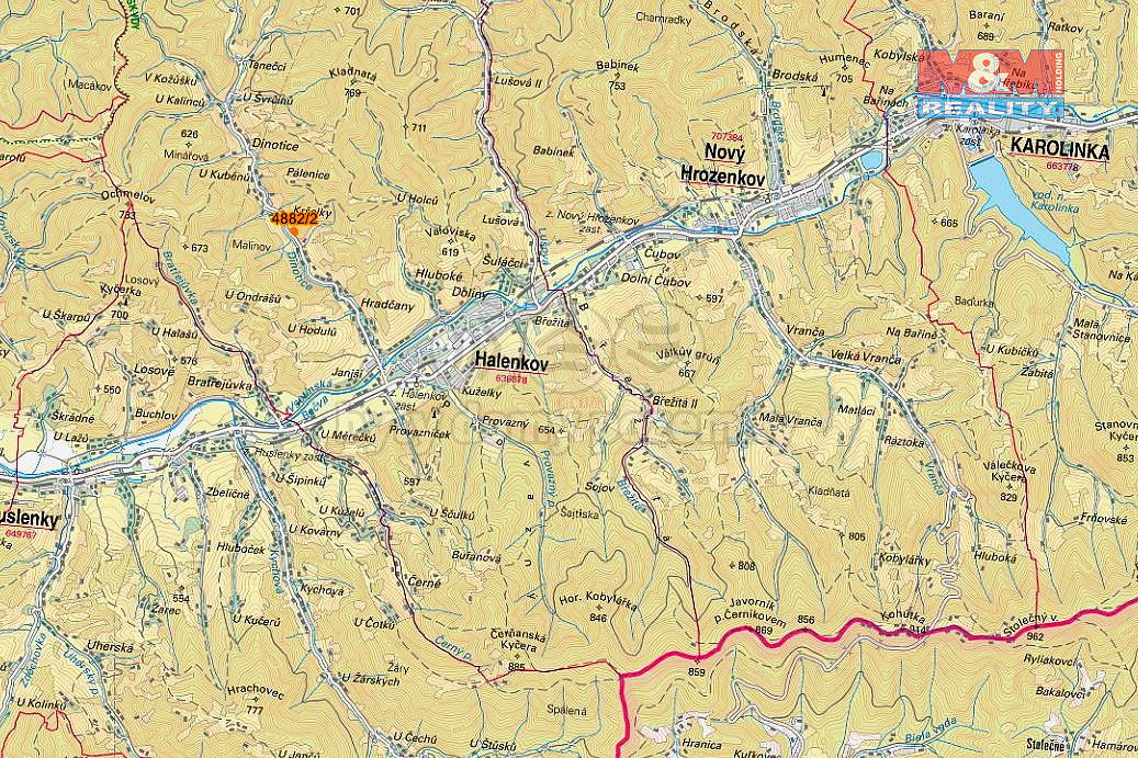 Prodej louky, 3970 m², Halenkov – pohled 5