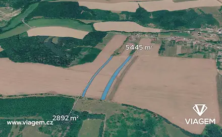 Prodej pole 4 446 m², Částkov, okres Uherské Hradiště