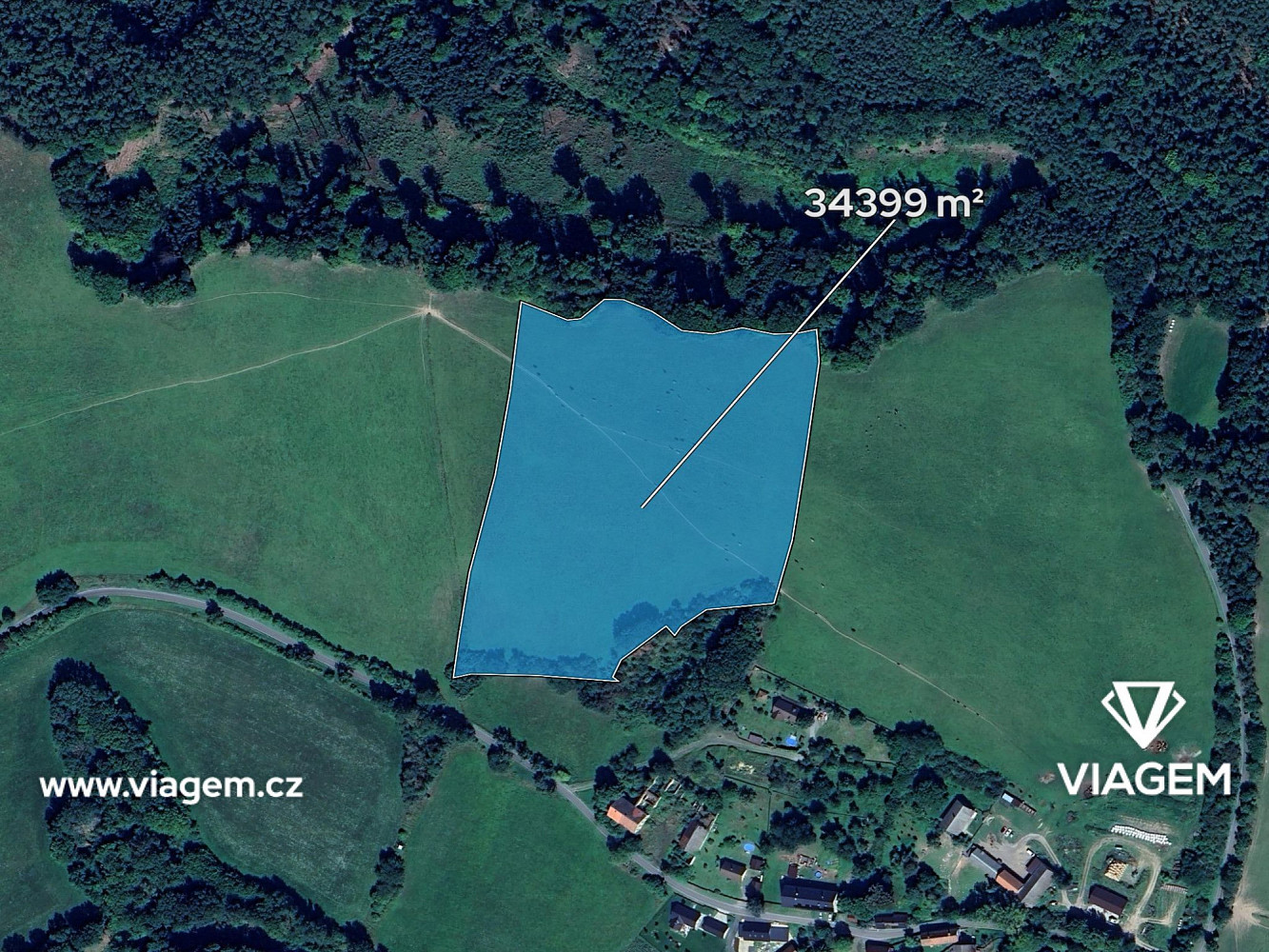 Prodej pole 6 879 m² – pohled 2