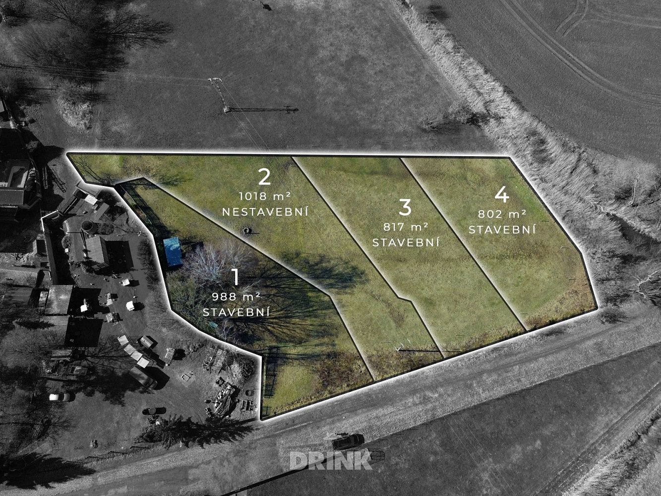 Prodej stavebního pozemku 2 006 m² – fotografie 2