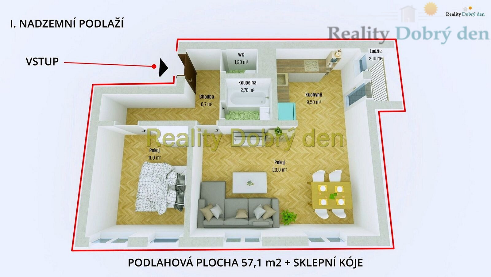 Prodej bytu 2+kk 57 m² – fotografie 2