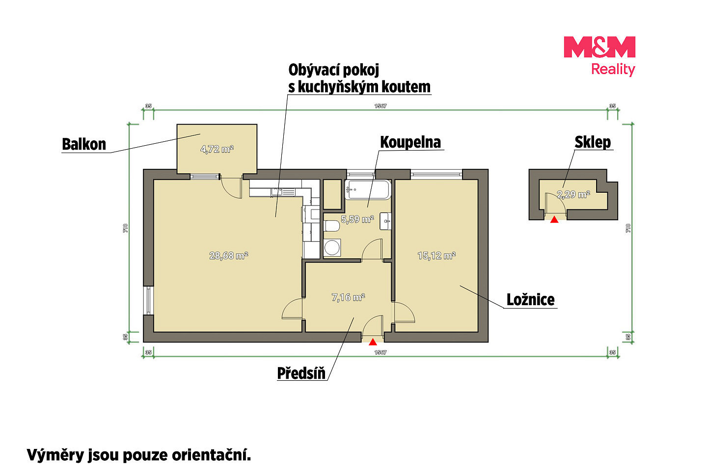 Pronájem bytu 2+kk 60 m² — photo 4