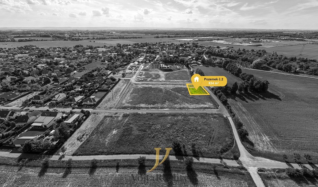 Prodej stavebního pozemku 834 m², Majetín – náhled fotky 7