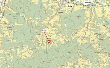 Dražba lesa 1 547 m², Hovězí