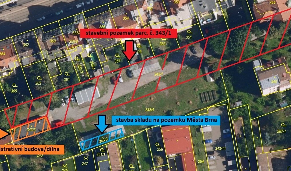 Prodej stavebního pozemku 2 919 m², Brno – náhled fotky 2