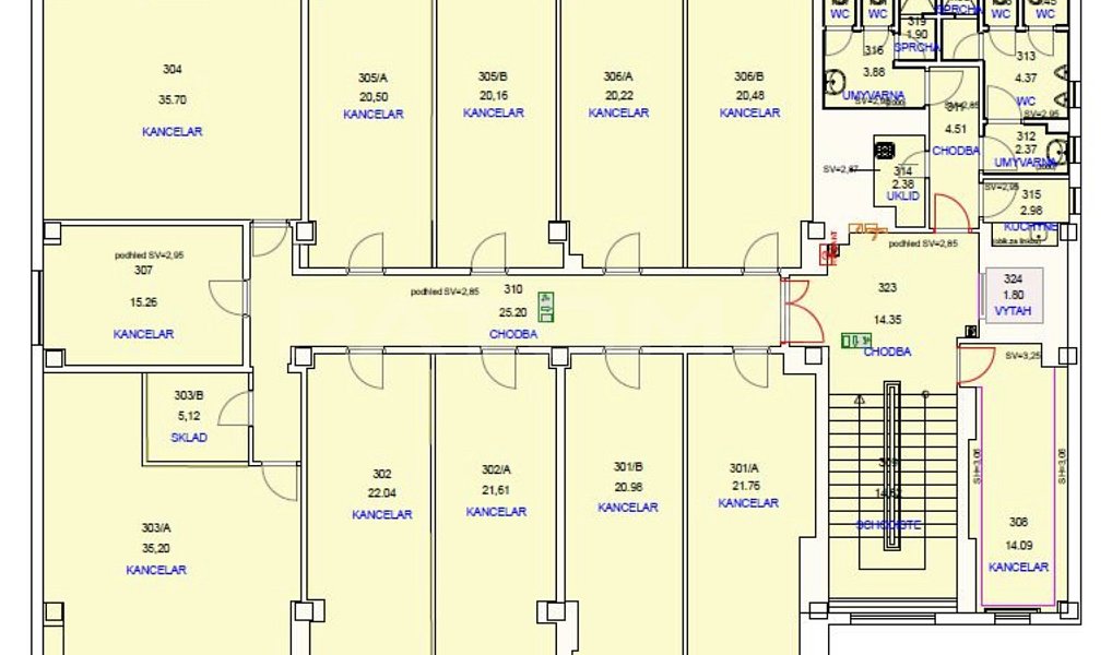 Pronájem kanceláře 60 m², Praha – náhled fotky 3