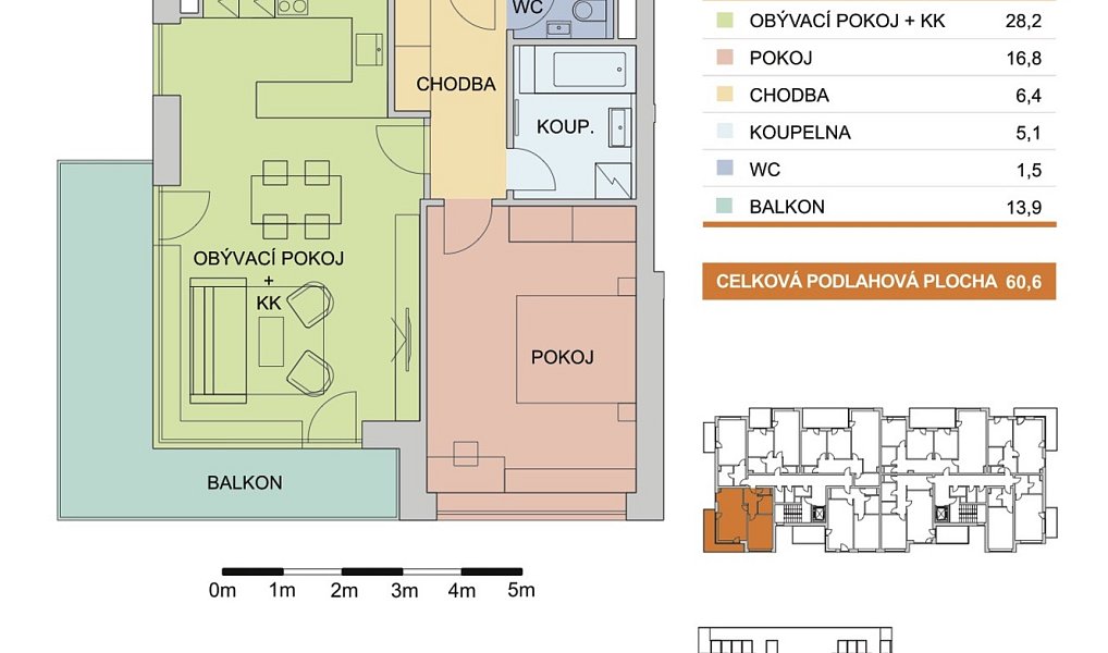 Pronájem bytu 2+kk 61 m², Olomouc – náhled fotky 2