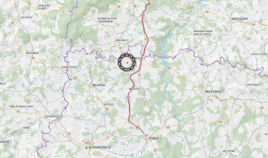 Prodej pole 7 681 m², Mirovice – náhled fotky 3