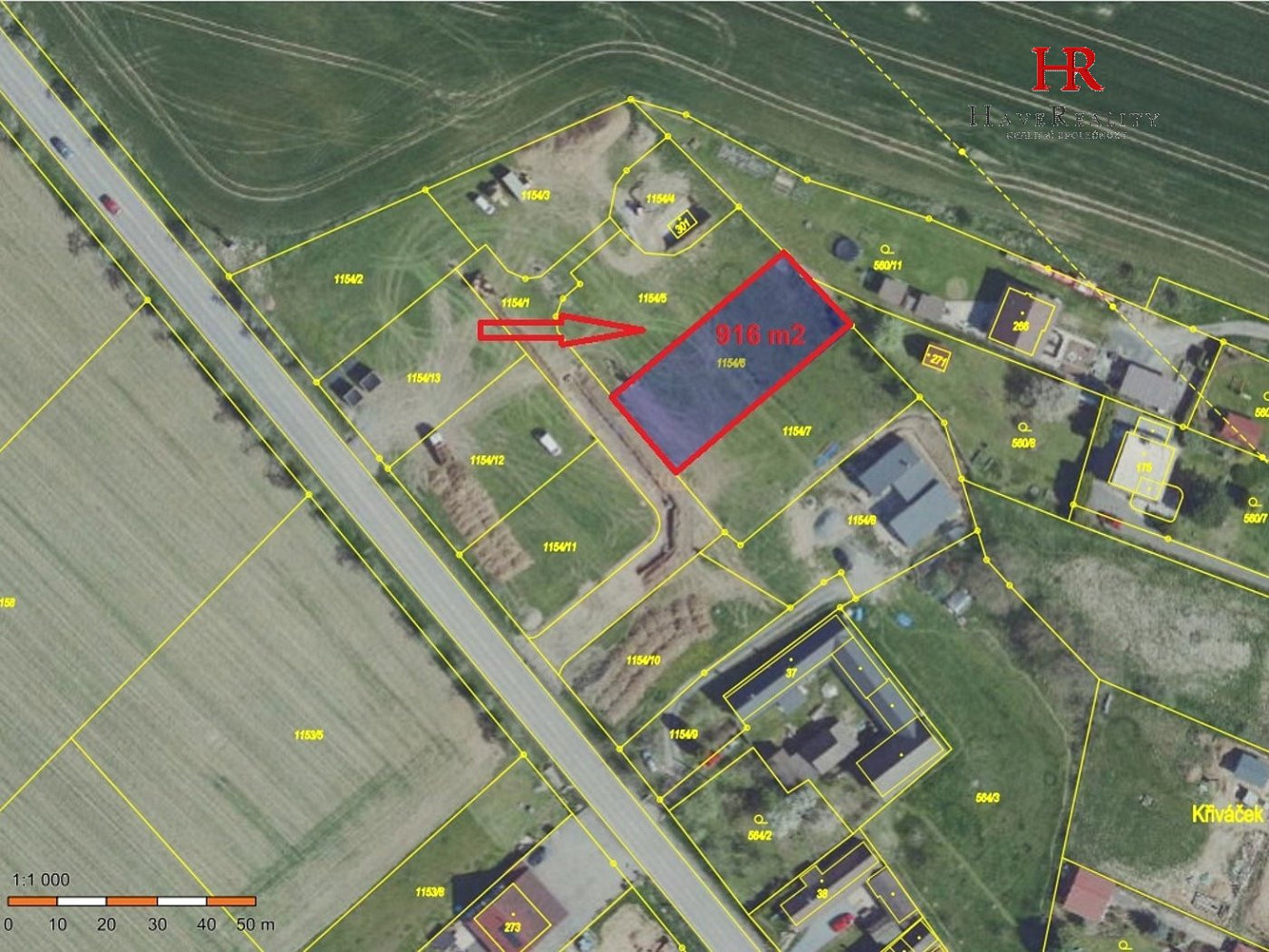 Prodej stavebního pozemku 916 m² – fotografie 3