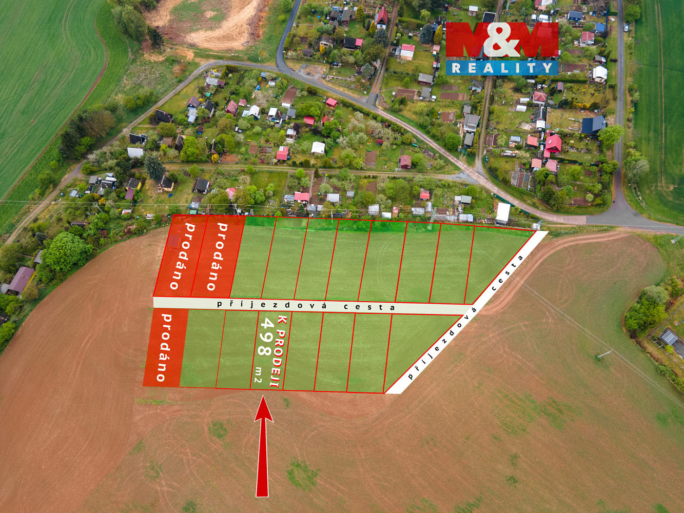 Prodej pole 498 m²