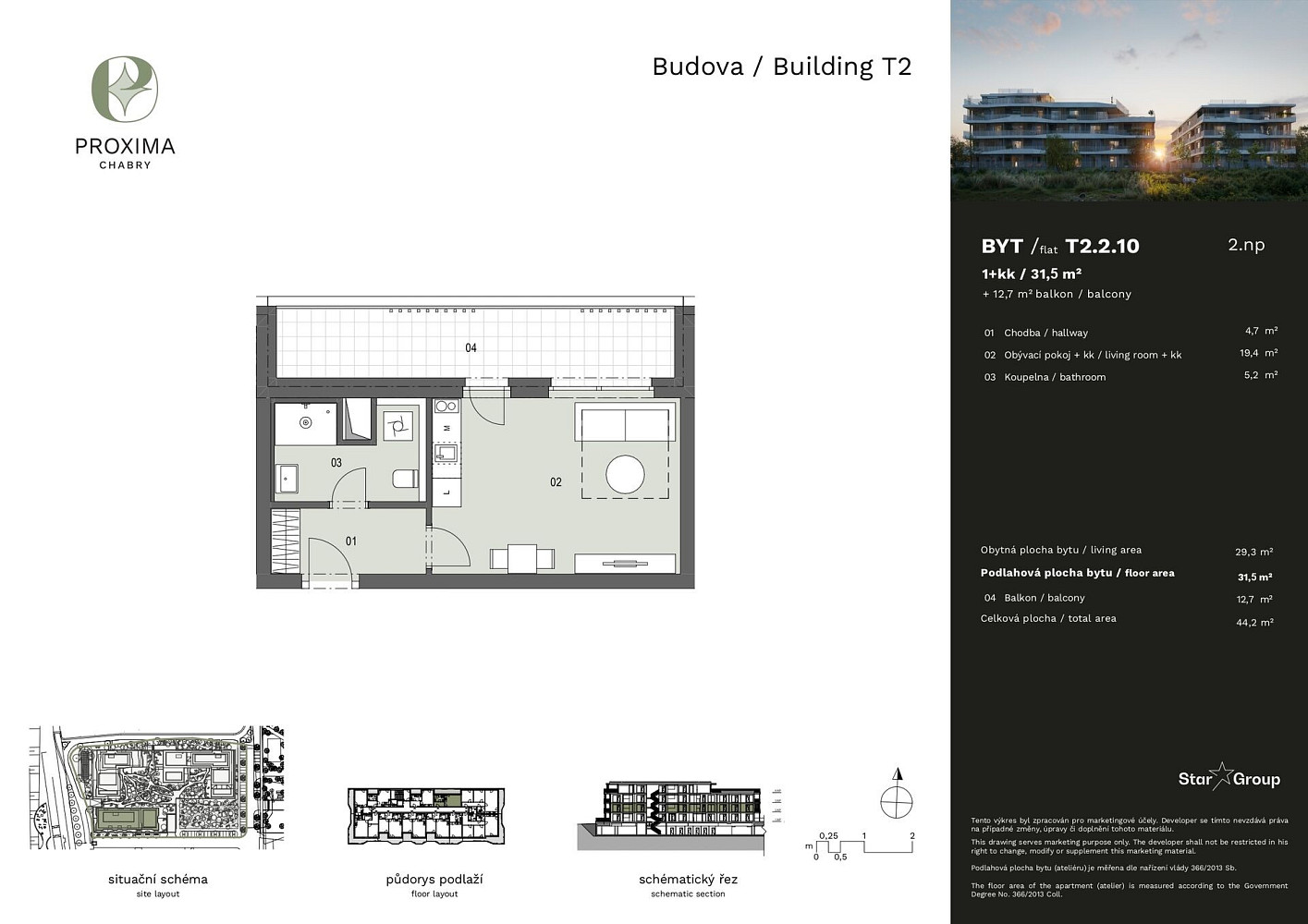 Prodej bytu 1+kk 31 m² – fotografie 3
