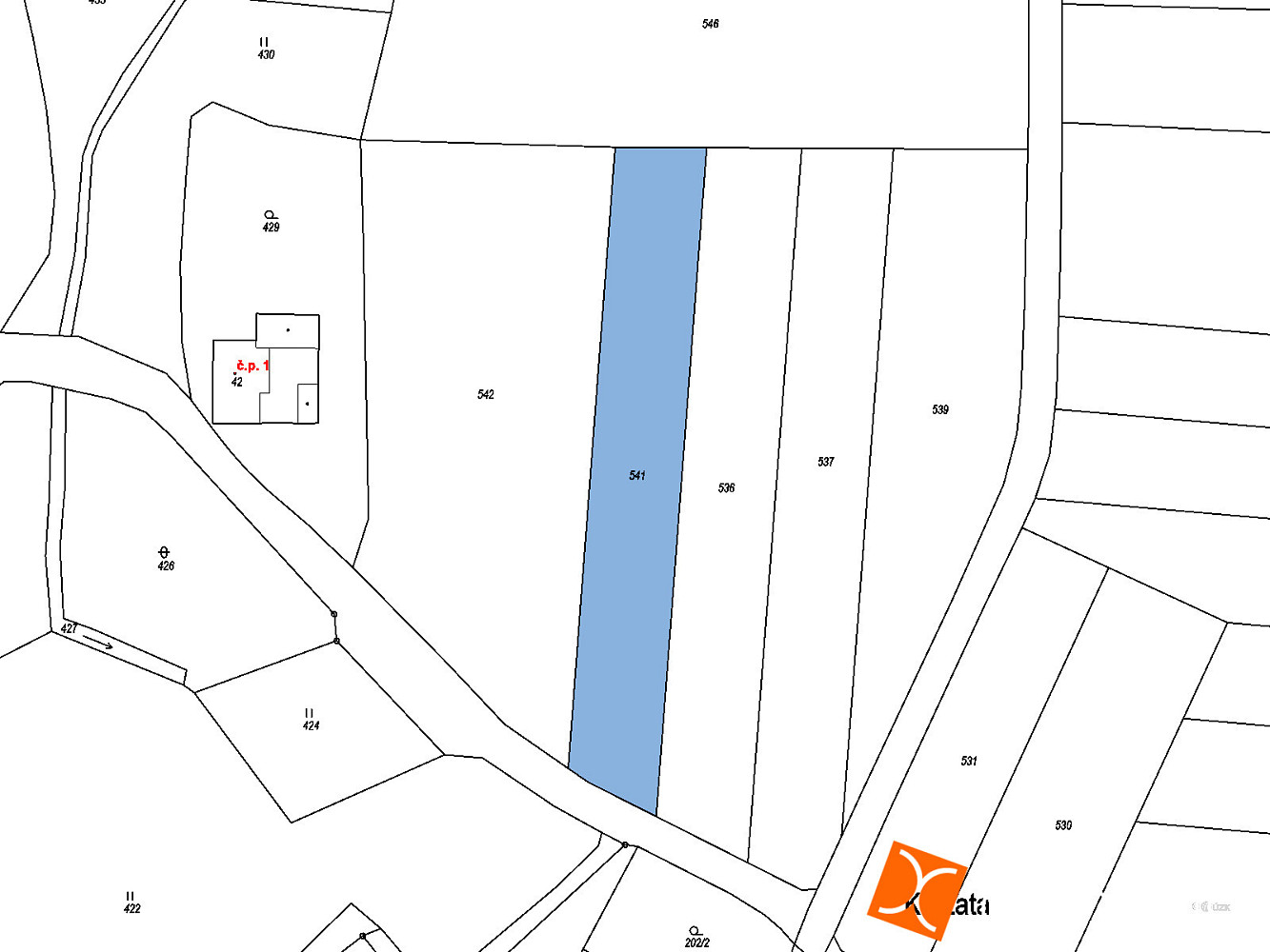 Prodej pole 2 235 m² – fotografie 2