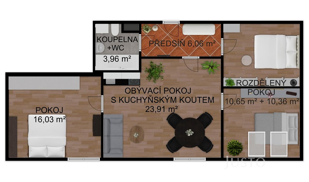 Prodej bytu 4+kk 71 m², Písek – náhled fotky 2