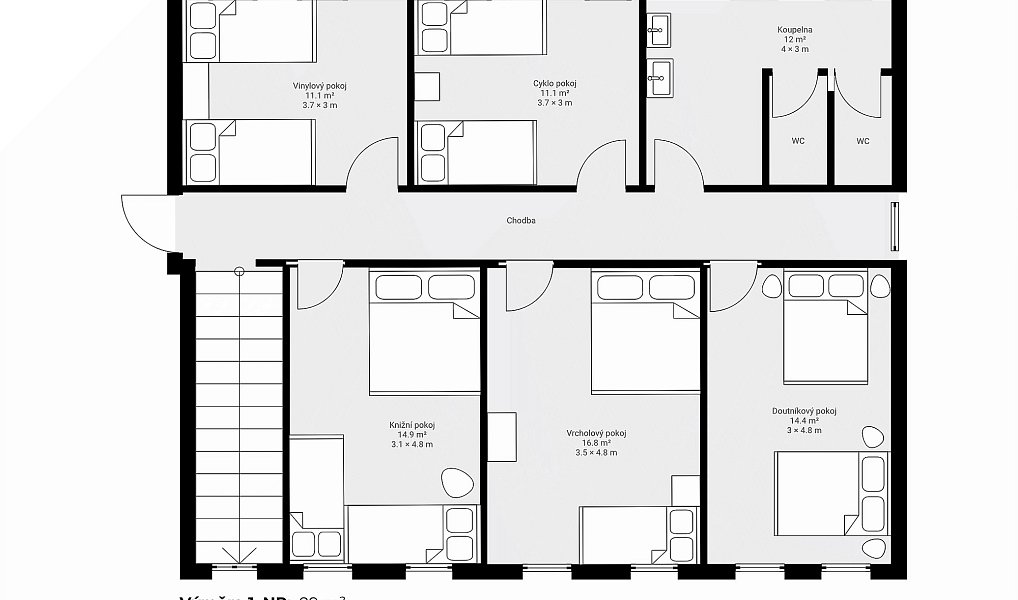 Prodej ubytovacího objektu 146 m², Bzenec – náhled fotky 30