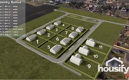 Prodej stavebního pozemku 809 m², Božice, okres Znojmo