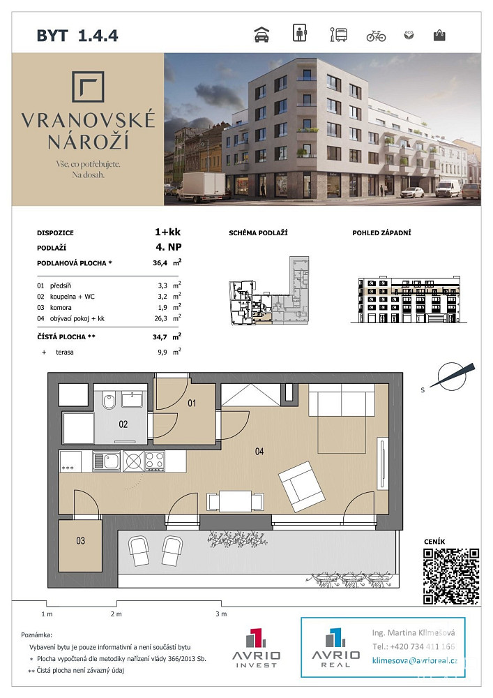 Prodej bytu 1+kk 35 m² – fotografie 2