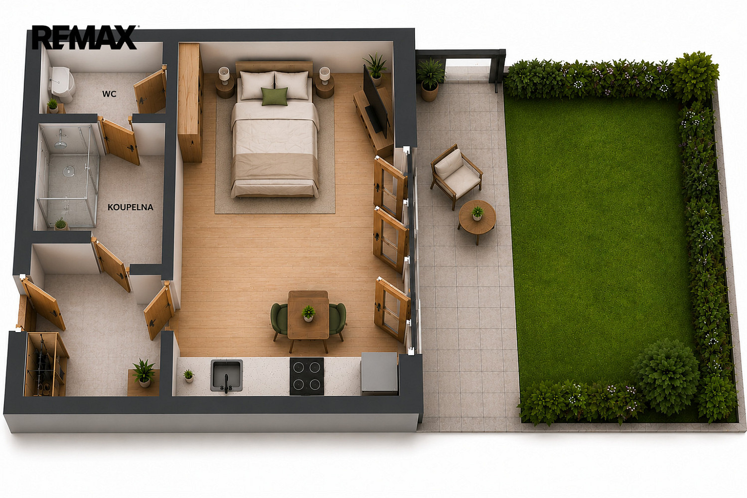 1+kk Apartment in Praha, Letňany – pohled 4